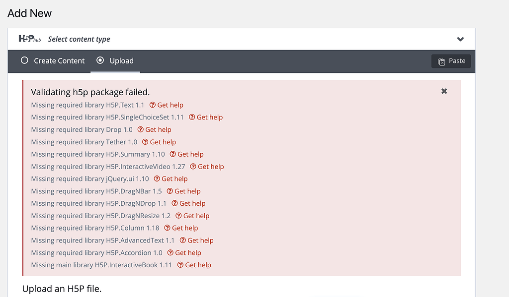 Error importing h5p package from another Pressbook - Adding Math or ...